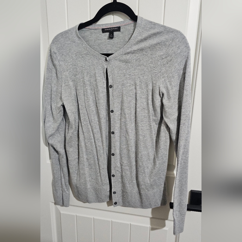 Banana Republic Gray Cardigan Sweater